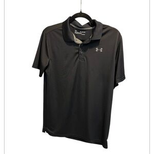 Youth Under Armour black performance collared shirt size youth XL